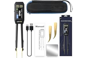 DEWIN LCR Medidor Smart Bridge Tweezer,10KHz LCR Meter Tweezer Mini Smart SMD Tester LCR Medidor Resistencia Inductancia Capacidad Prueba de Componentes