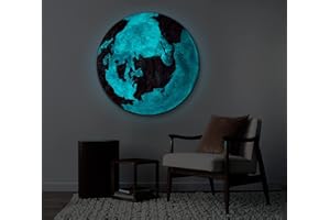 YS-Art Abstrakt Fluoreszierendes leuchtendes Acryl 3D Gemälde auf runder Leinwand Goldene Erde handgemalt Wohnzimmer modern Wohndekor Bild echte Kunst 80 cm