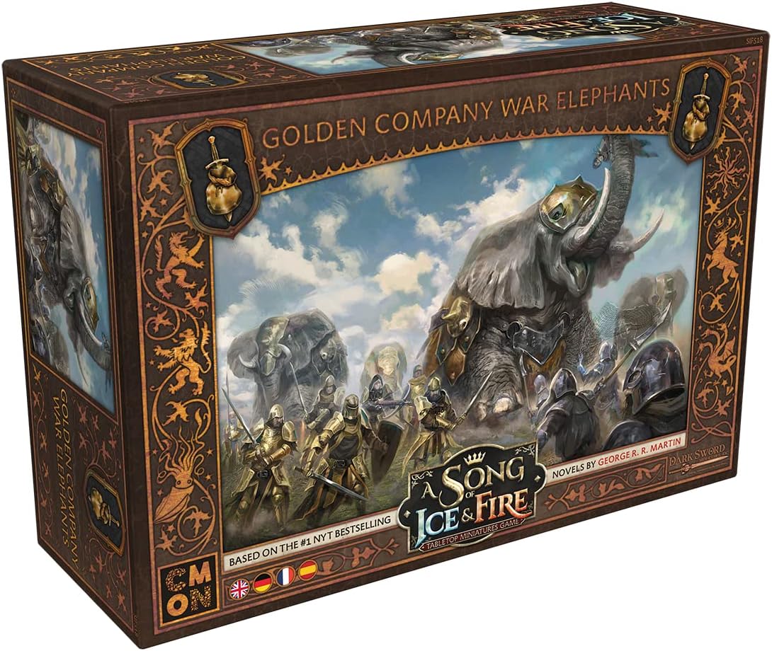 CMON Canción de Hielo y Fuego Elefantes de Guerra de la Compañía Dorada Juego de Miniaturas