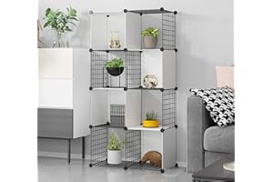 GLAMEXX24 HALLO HOME® Sistema di scaffalatura in plastica e metallo Armadio scaffale scaffale libreria armadio organizzatore di giocattoli