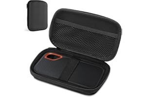 AMFUN Custodia per Hard Disk, Custodia Hard Disk Esterno 2.5", Antiurto Rigida Cover Case, Borsa SSD HDD, Portatile Disco Esterno Protettiva, Nero