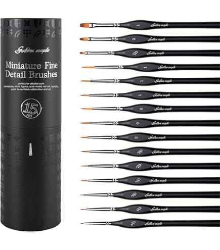 thumbnail interactive-video image 1 of Rosemary & Co Botanical Brush Set – 7 Kolinsky Sable Brushes For Detail Painting, Perfect For Artists 1 of 6