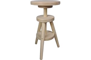 ‎MAGNETIC MOBEL Magnetic Mobel® Hocker Massiv Schemel Stuhl Sitzmöbel Buche Drehhocker Barhocker 52-70cm (Unbehandelt)