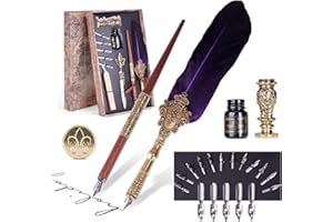 AOMAYLL Ensemble stylo plume et encre de calligraphie vintage, Plume de calligraphie vintage (25 Pièces) - Pour les Débutants, Adultes et Enfants.