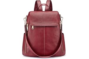 Kattee Damski plecak z prawdziwej skóry plecak antykradzieżowy modna torba na ramię torebka pasuje do tabletu 11 cali