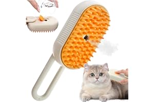 SUFANG Cepillo Gato Vapor,3 en 1 Cepillo Vapor Para Gatos,Cepillo de vapor para gatos para Masaje,Steamy Cat Brush,Vepillo de Vapor Autolimpiable para Gatos Perros Nudos y Pelos Sueltos (B)