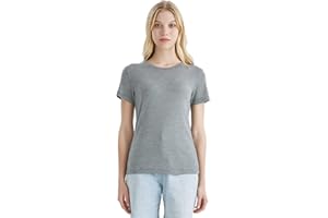 Merino Protect 100% Merino Wełna T-Shirt Damski Z Okrągłym Dekoltem Krótki Rękaw Odzież Podstawowa Antyodorowa Nadająca Się Do Podróży I Trekkingu T-Shirt