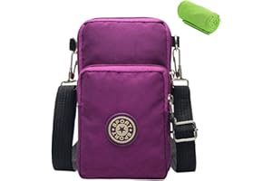 CYCHEN Borsa Porta Cellulare Tracolla, Nylon Impermeabile Piccola Borsetta in Tela per Telefono Piccolo Ragazze Donna del Sacchetto di Pochette Cintura Running Borse da Polso per iPhone Samsung Huawei