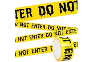 Daucin DO NOT ENTER Tape - 25M x 4.8CM Adhesive Halloween Decorations Barricade Safety Tapes for Workplace Danger Areas