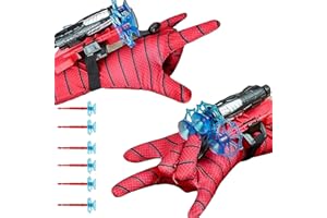 XINCHEN Lot de 2 paires de gants Spider Launcher, gants Spider Hero, Super Spider Launcher, gants Spiderman, pour cosplay Spider-Man, jouet éducatif amusant.