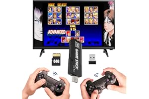 KBRAKSI Wireless Retro Game Console,Retro Game Stick,Console Stick Game,4K HDMI Output,Plug and Play Video Game Stick Built in Games,Over 10 Classic Emulators, with Dual 2.4G Wireless Controllers