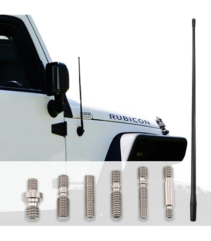 11” Black AM/FM Antenna Mast For Ford F-250 To F-750 (1997-2016) – Screw-On, No Base