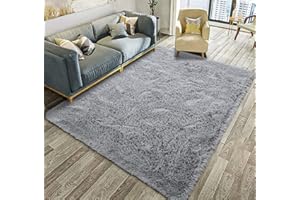 linyingdian Tappeti di Zona Moderna Ultra Morbida Soffici tappeti Soggiorno Adatto per Bambini Camera da Letto Home Decor Nursery Tappeti (Grigio, 80x120cm)