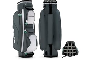 LIFEZEAL Borsa da carrello per mazze da golf con 14 divisori, borsa portatile per attrezzatura da golf con 7 tasche con cerniera, da portare a spalla o a mano