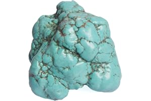 GEMHUB Rough Turquoise Healing Crystal 681.00 Ct Certified Natural Real Blue Turquoise Stone BR-595