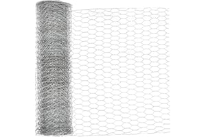TIMESETL 5m Galvanized Wire Mesh - Chicken & Hardware Mesh Poultry Netting for Craft Work & Animal Enclosure