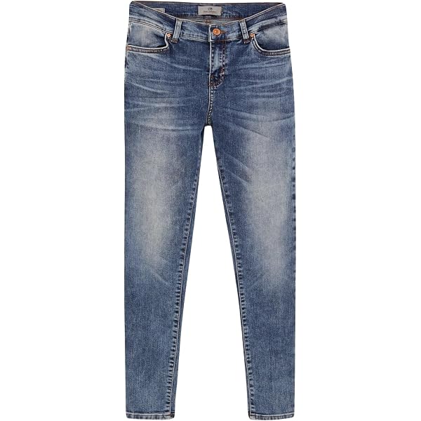 LTB Danica L Jeans Donna Wide Fit Vita Alta 5 Tasche Blu Denim