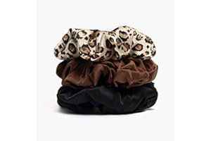 Michooyel 3Pcs Scrunchies per Capelli in Seta 100% Pura Seta, Elastici per Capelli Donne e Ragazze Silk Scrunchies Fascia a Coda di Cavallo