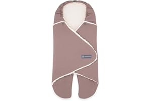 emma & noah Coperta con Piedi, 0-8 Mesi, Coperta per Ovetto, Maxi Cosi®, Seggiolino Autunno Inverno Foderato, Massima libertà di movimento (Essential Berry)