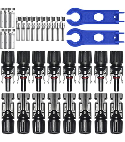 TOKIISHE 4 mm² Solarkabel Y-Verteiler, 1 Paar Solarpanel-Kabel Y Stecker, Fotovoltaik Solarkabel Y Stecker MMF FFM für Parallel-PV-Anschluss (1 Rot 1 Schwarz