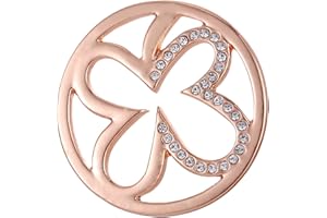 Morella Femme Coin Pendentif 33 mm trèfle Moderne Or Rose