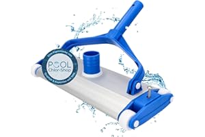 Duraol Bodensauger Pool mit 4 Rädern I 35cm I Hochwertige Pool Reinigungsbürste aus Aluminium I Poolreiniger mit Langen flexiblen Bürsten I Handlicher Bodensauger zur optimalen Pool Reinigung