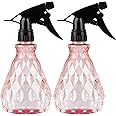 Vwoqiy 2 Pcs Empty Spray Bottles, 500ml Water Spray Bottles with Adjustable Spray Head, Refillable Trigger Sprayer Bottles, Atomizer Plant Mister Sprayer Bottles for Plants (Pink)