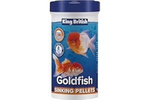 King British – Goldfish Sinking Pellets 150g – Multi-Vitamin Complete Food – For Coldwater Fish – Natural Ingredients – Clear Water Formula – Helps Avoid Risk of Swim Bladder Disorders