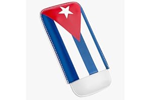 Goshentech Hochwertige 3-Finger-Lederhülle, tragbare Reise-Humidor-Tasche (Kuba)