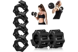Kigniote 6 Stück Hantelverschlüsse 30mm Hantelstangen Verschluss Hantel Schnellverschluss Langhantel Verschluss Barbell Clamp Langhantel Klemmen für Workout Gewichtheben Training Fitness Zubehör