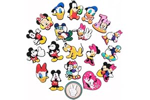 Tomicy Il Ciondolo a Forma di Cartone 20 Scarpe di PVC Ciondolo di Diverse Forme di Decorazione di Scarpe Carino Cartone Accessori di Scarpe