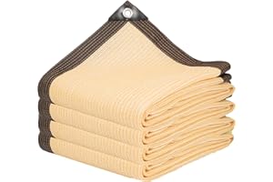 CAQXAQP Beige Red Sombra Exterior Malla Sombra con Ojales,85% UV Balcon Mallas Sombreadoras Jardin 2X6m Toldo Vela de Sombra Red de Protección Solar para Invernadero Plantas Terraza