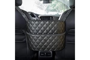 ALI2 Cuoio PU Seggiolino Auto, Rete Di Stoccaggio, Borsa Di Immagazzinaggio, Ampia Capacità Organizzatore, Nero