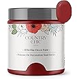 Country Chic All-in-One Chalk Paint for Furniture, Cabinets, Home Decor, Eco-Friendly, Matte Finish, Built-In Primer & Top Coat for Wood, Metal - Paint the Town (Red) - Pint 16 oz (475 ml)