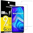NEW'C Set di 2 pellicole proteggi schermo in vetro temperato per Xiaomi Redmi Note 9, Xiaomi Redmi 10X 4G, anti-graffio, senz