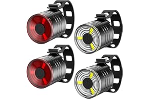 LEIKURVO 4 x Kinderwagen Licht, LED-Kinderwagenleuchten, Wasserdichte Kinderwagenlicht mit 3 Lichteffekte, Buggylicht für alle Kinderwagen, Rucksack Licht Blinklicht Kinderwagen Zubehör(Weiss,Rot)