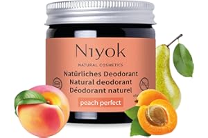 Niyok® 2-en-1 Déodorant Crème "Peach Perfect" (40ml) • Vegan • 24h Schutz • Déodorant naturel sans aluminium • Parfum fruité de pêche et abricot