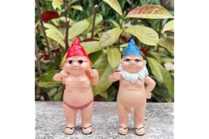 YEEMOUTYLO Garden Gnomes, Garden Gnomes Outdoor, Gnome, Garden Gnome, Funny Garden Ornaments (light red+blue)