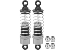 Oumefar RC Shock, M16100A Amortiguador Lleno de Aceite con Tapa Mejorada, Todo Amortiguador de Metal para Piezas de Coche 16889 1/16 RC
