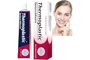 JINJIAR Thermoplastic Denture Adhesive,Secure Waterproof Denture Repair Glue,False Teeth Silicone Reline Kit,Comfortable Dental Adhesive Cushions for Strong Dentures Fixation,Waterproof Denture Adhesive