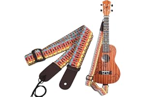 EIHI 1 Artikel 136CM ukulele gurt, Gitarrengurt Guitar Strap für E-Gitarre, gitarren zubehör Akustikgitarre, Westerngitarre, E Bass & Ukulele Gitarrenband für Kinder & Erwachsene