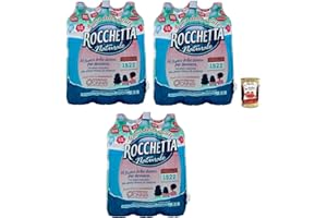 ‎ITALIAN GOURMET E.R. 18x Rocchetta Acqua Minerale Naturale,Natürliches Mineralwasser Einweg-PET-Flasche 1,5Lt + Kostenlose Italian Gourmet Polpa di Pomodoro 400g Dose