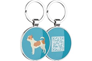 DISONTAG Placas para Perros,Placa para Perros Personalizadas,Placas para Mascotas,Placa De Identificacion Perros,41 Patrones Realistas, Pantalla De Información única | Modificable