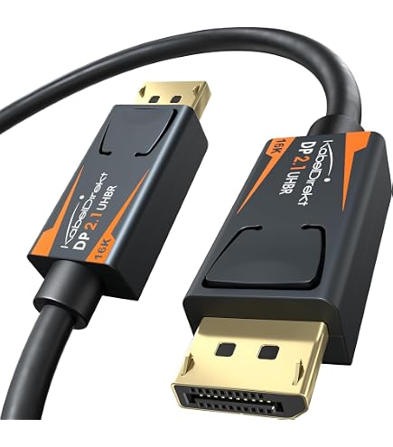 Câble DisplayPort 8K 1m KabelDirekt - Blindage AIS VESA Certifié 8K@60Hz 4K@120Hz
