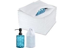 WeeGoo 12" x 12" Cushion Plate Packing Sleeves, Foam Sheets for Packing Plates Cups Glasses, Foam Packing Pouches Sheets for Moving Packing Shipping, 50 Pack