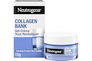 Neutrogena – Gel-Crème Yeux Revitalisant Collagen Bank (pot de 15 g) – Crème yeux anti-cernes pour aider à préserver le collagène – Soin contour des yeux pour réduire visiblement cernes & poches
