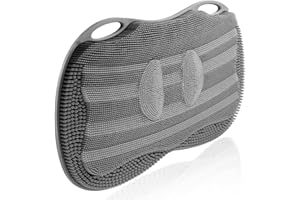 Kalolary Silikonowa mata do czyszczenia stóp, duża myjka do stóp pod prysznicem, z antypoślizgowymi przyssawkami, szczotka do czyszczenia stóp, złuszczania i masowania stóp, bez zginania, łatwa do