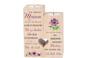 CREEK BROOK Kerzenständer-Geschenke ,Muttertagsgeschenke, Kerzen für Frauen, für Mama von Tochter Sohn,Mama Geburtstagsgeschenk(An Meine Mama), Holz