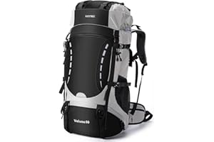 HOMIEE Plecak turystyczny 60 l, dla mężczyzn i kobiet, wodoszczelny, lekki plecak trekkingowy, plecak podróżny, na wędrówki, duży plecak z osłoną przeciwdeszczową, na wędrówki, kemping, podróże, sport