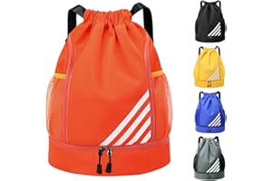 Tokeya Sacca Sportiva Coulisse Uomo Donna Zaino da Palestra Impermeabile Borsa a Sacco con Scomparto per Scarpe Tasche Leggero Regolabile Zainetto da Basket per Spiaggia Viaggio Piscina